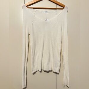 Off the shoulder long sleeve top